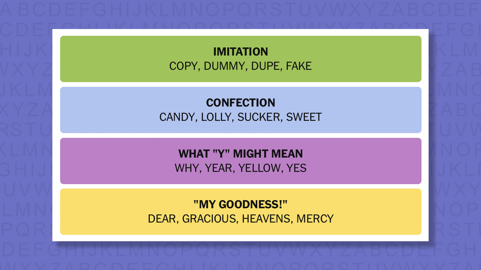 NYT Connections answers game 913 on a purple background