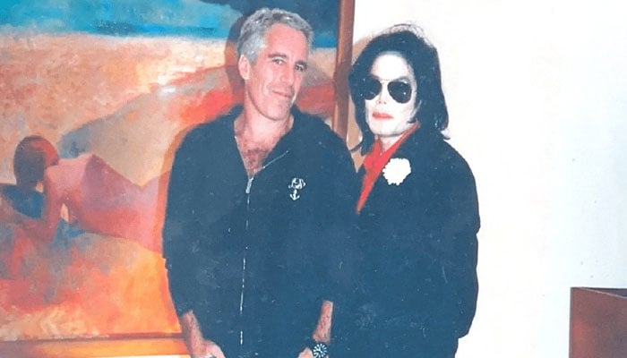 Jeffrey Epstein poses with Michael Jackson in this image released by the Department of Justice in Washington, DC, US, on December 19, 2025. – Reuters