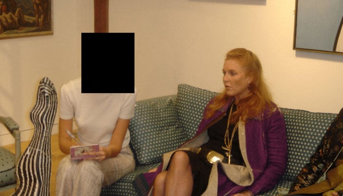 Sarah Ferguson, then the British Duchess of York, appears in this image released by the Department of Justice in Washington, DC, U.S., December 19, 2025. – Reuters