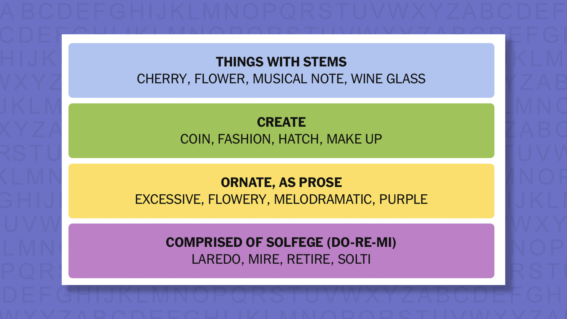 NYT Connections answers game 928 on a purple background