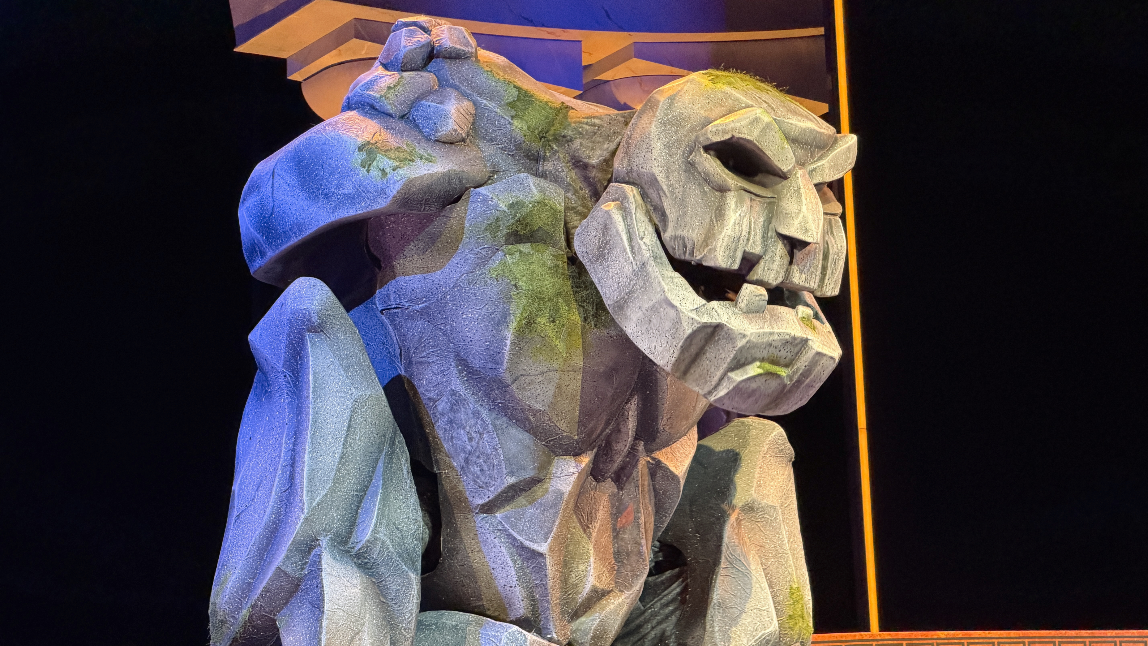 Close-up of Rock Titan on Disney Hercules aboard the Disney Destiny