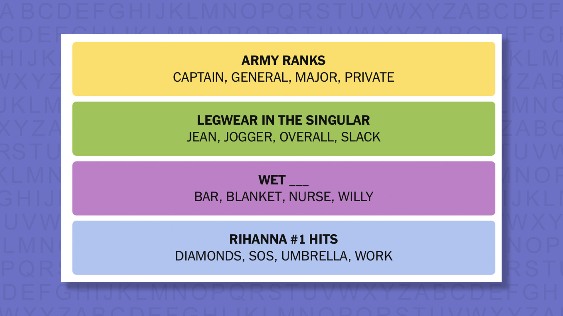 NYT Connections answers game 937 on a purple background