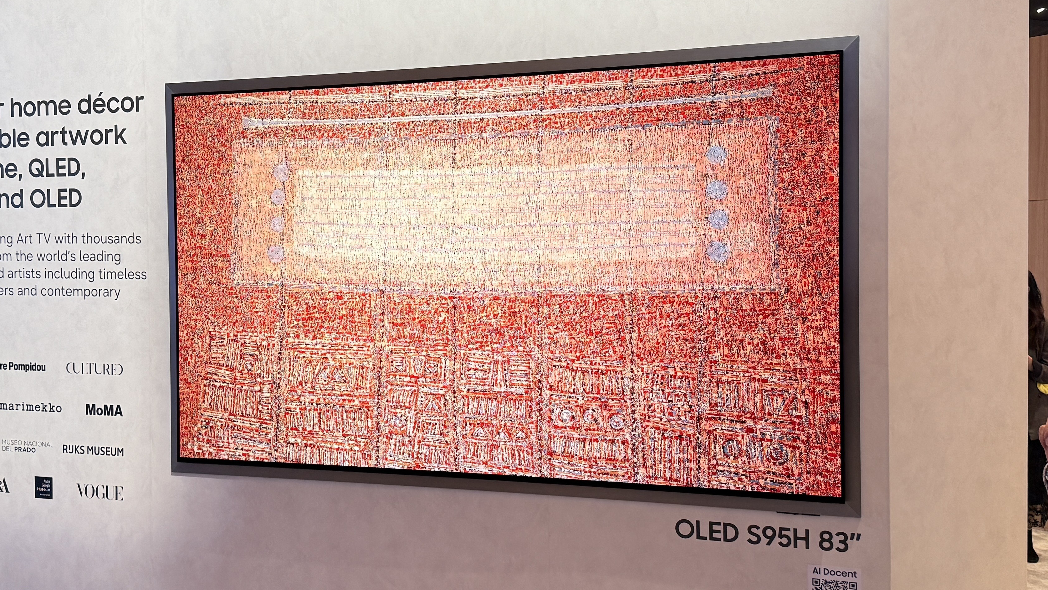 Samsung S95H mounted on a wall at CES 2026