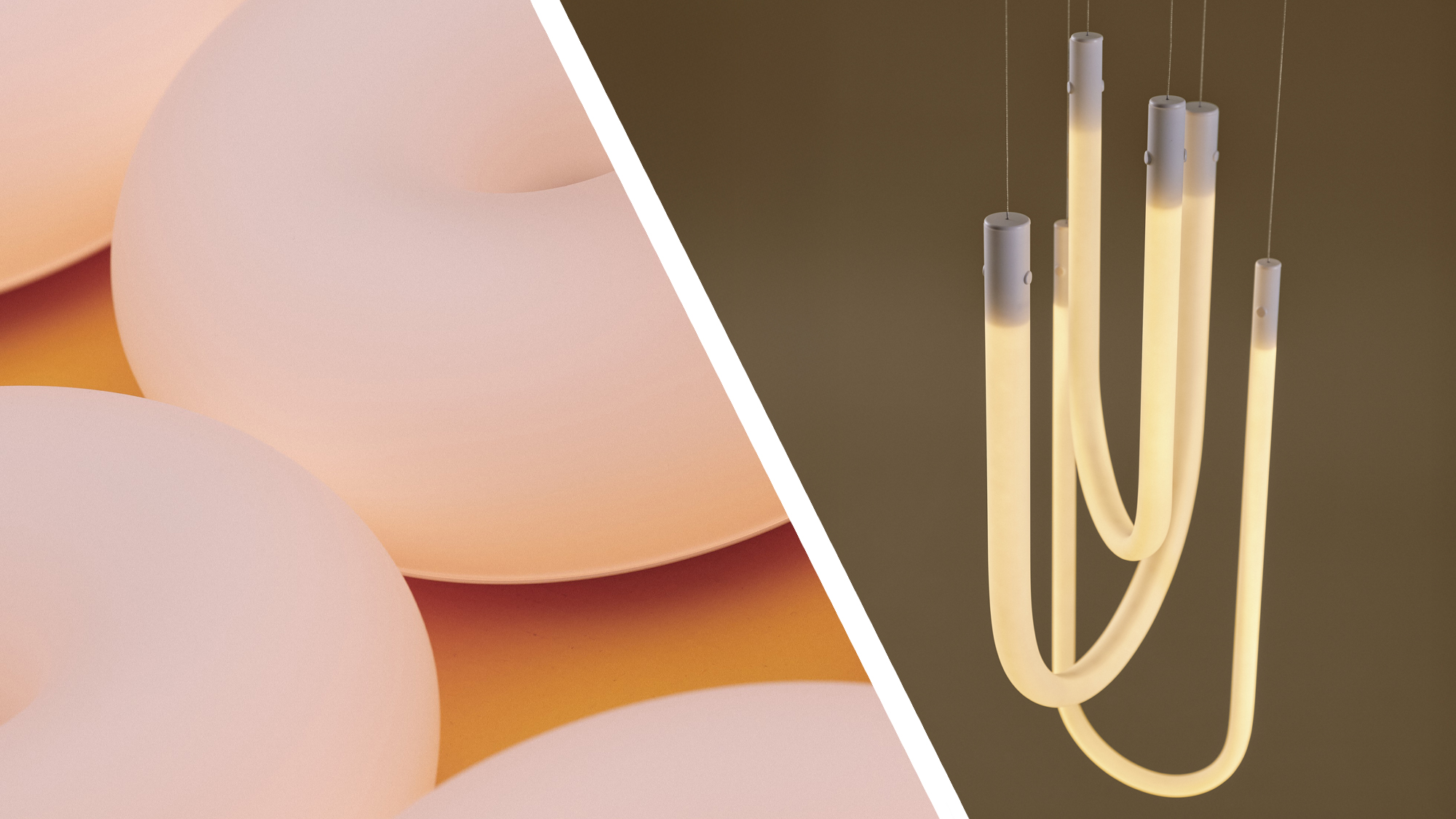 Split image of two IKEA smart lights