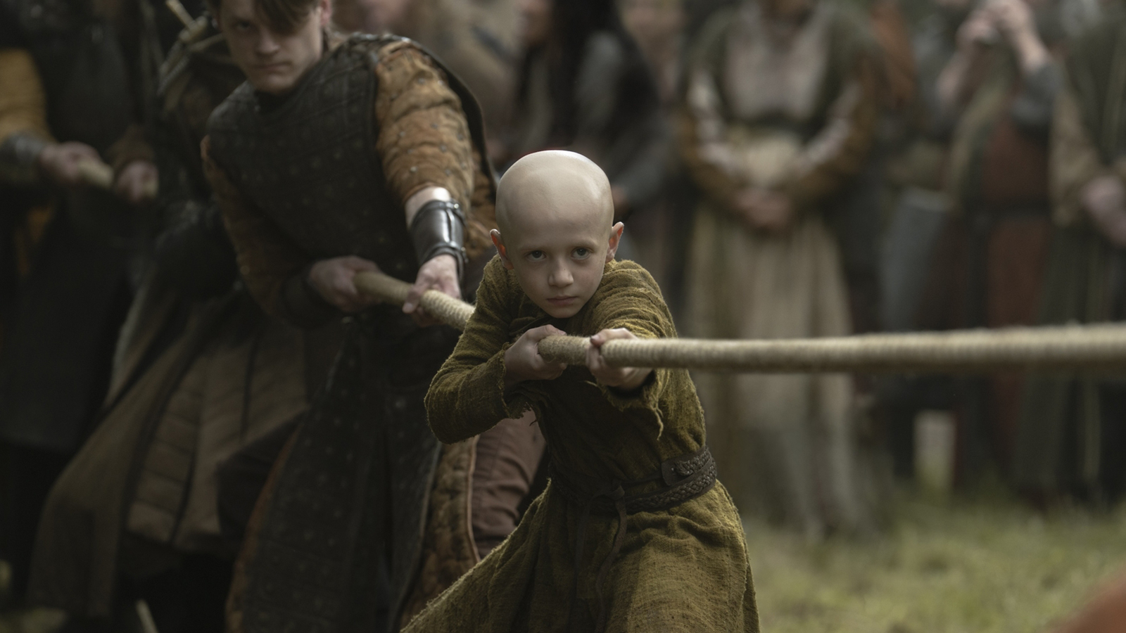 'Egg' helping to pull a rope in season 1 of The Knight of the Seven Kingdoms