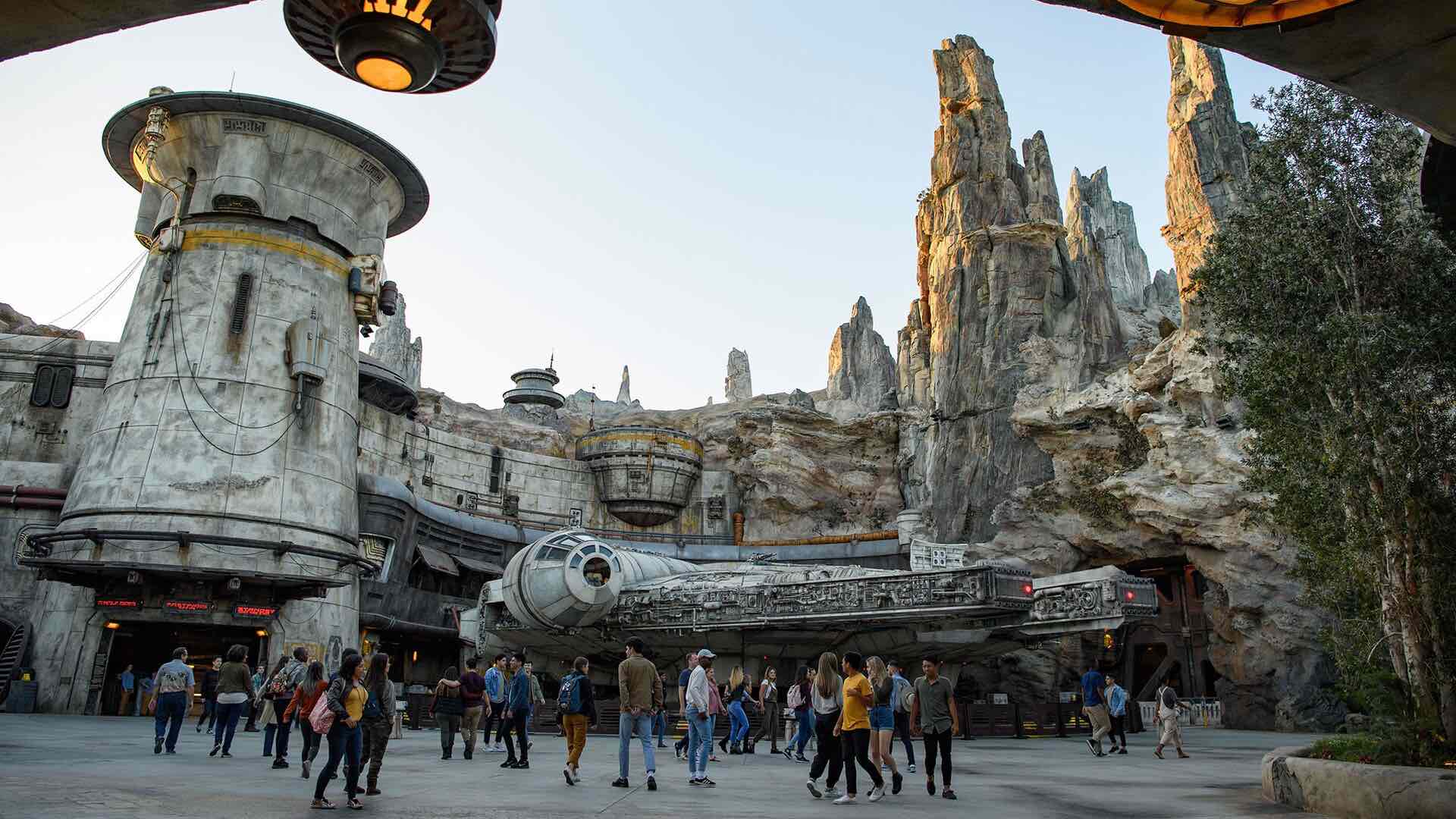 A look at the Millennium Falcon in Star Wars Galaxy's Edge.