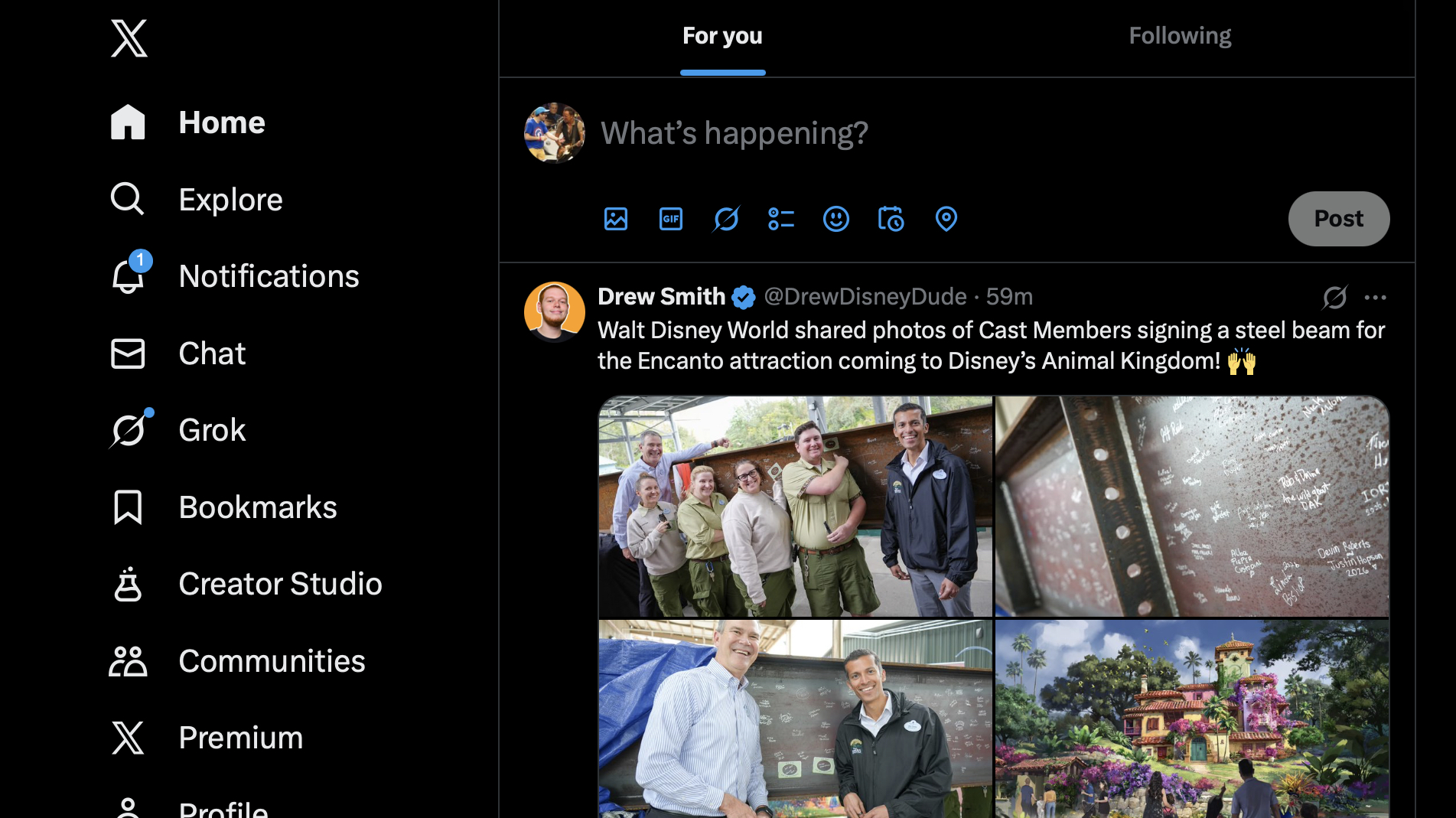 The feed is back in X