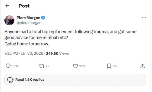 Prince Harry and Meghan Markle remain silent as Piers Morgan rushes to hospital