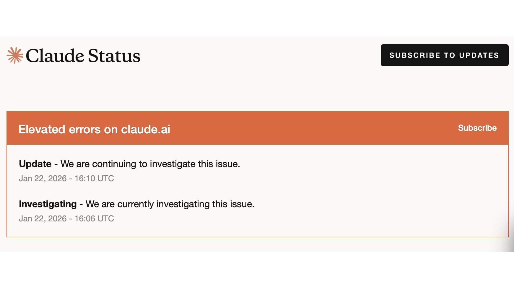 Claude confirms a problem