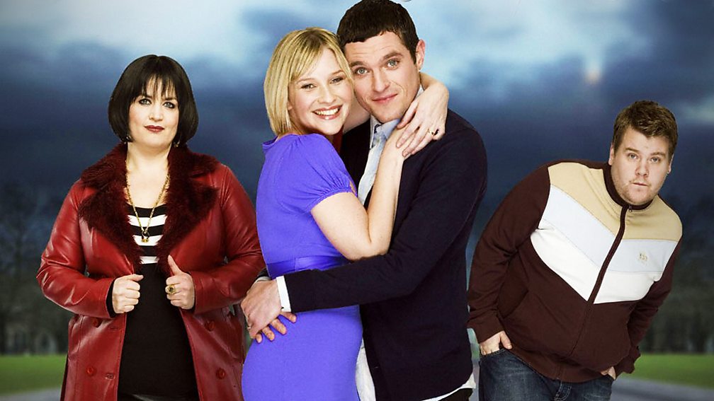 The cast of the BBC comedy Gavin and Stacey.