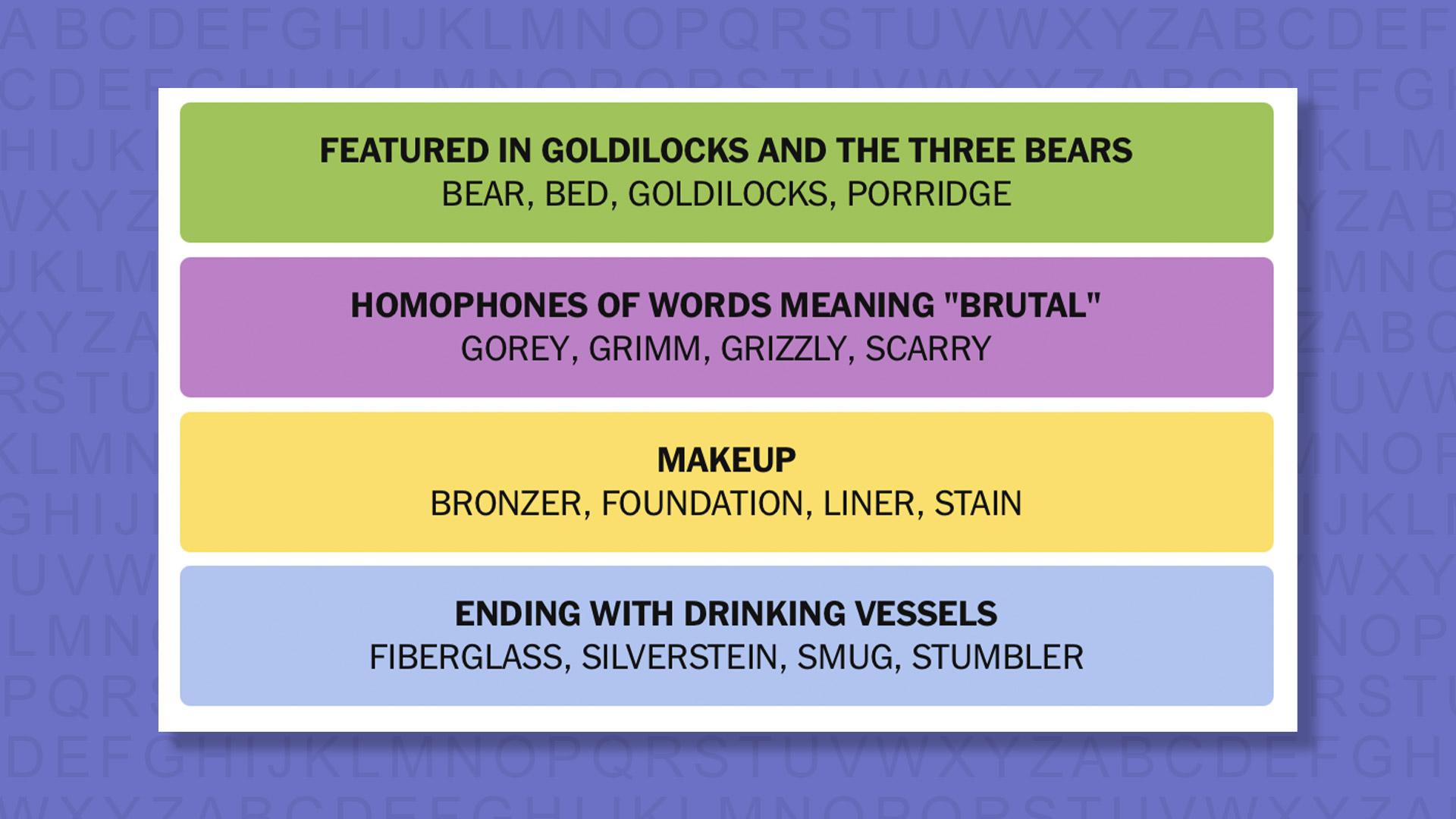 NYT Connections answers game 963 on a purple background