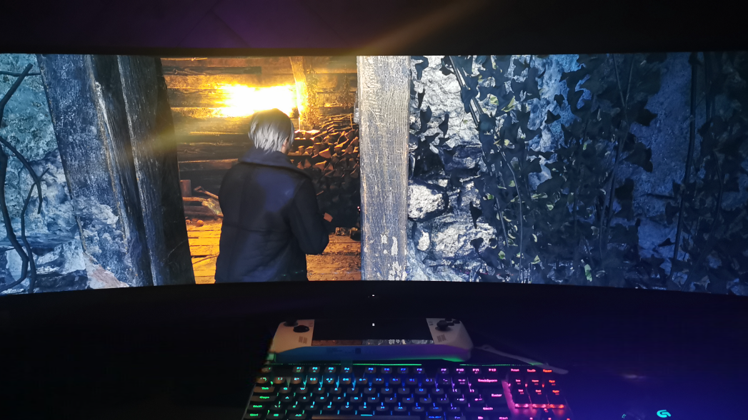Asus PG49WCD OLED with remake of Resident Evil 4
