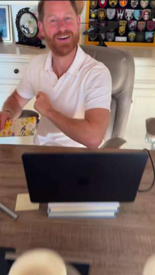 Prince Harry reacts to Meghan Markle's Valentine's gift: I love you!