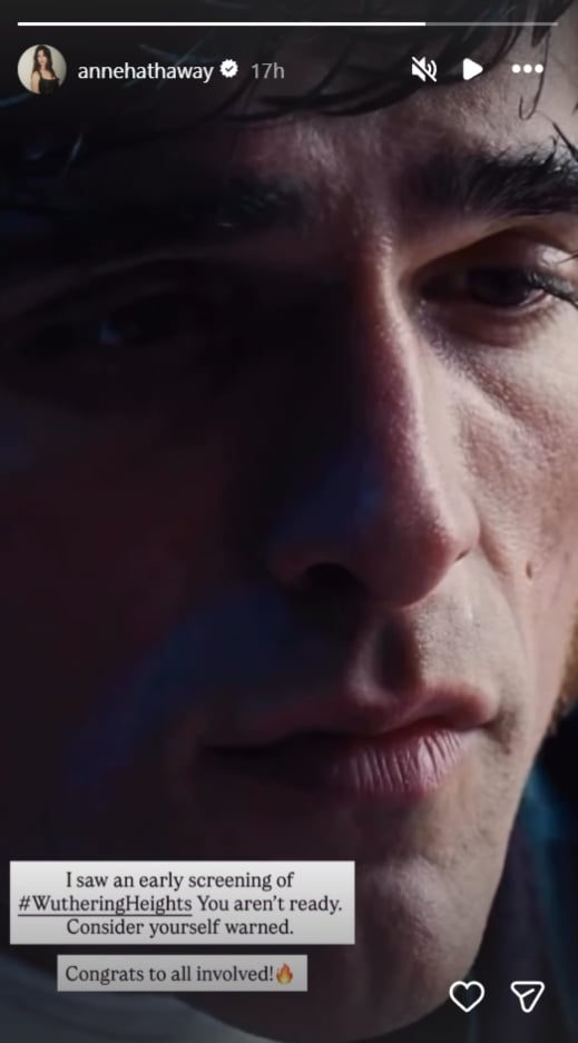 Anne Hathaway Shares Intriguing Warning About 'Wuthering Heights' Movie