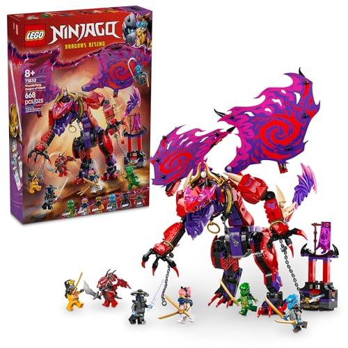 Lego Ninjago Thunderfang Chaos Dragon Building Toy for Kids Ages 8 and Up - Dragon Rising Playset with 6 Minifigures and Articulated Figure - Birthday Gift Idea for Boys and Girls - 71832