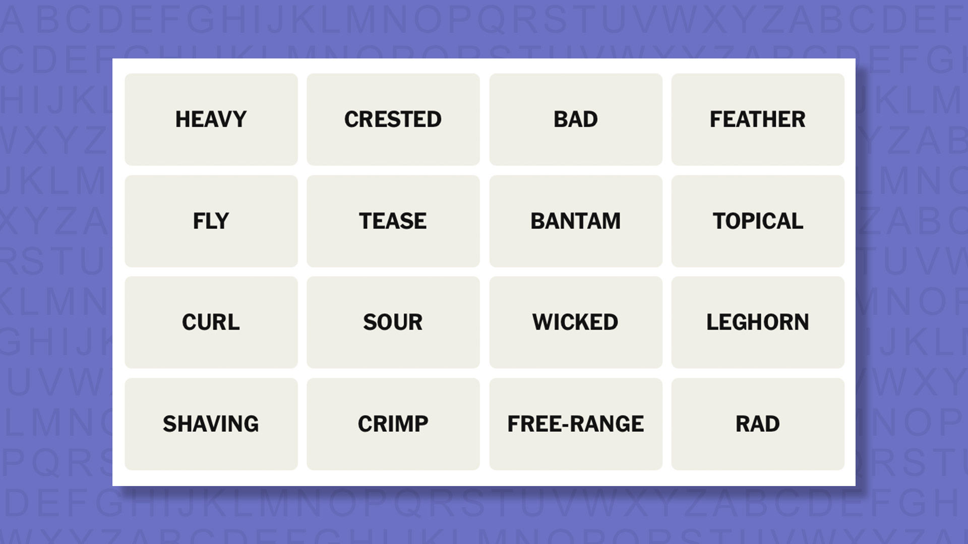 NYT Connections Tips for the game 983 on a purple background