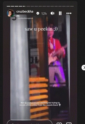 Cruz Beckham's official Instagram account