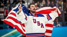 Olympic hero Connor Hellebuyck displays 'Secretary of Defense' badge on flight to White House