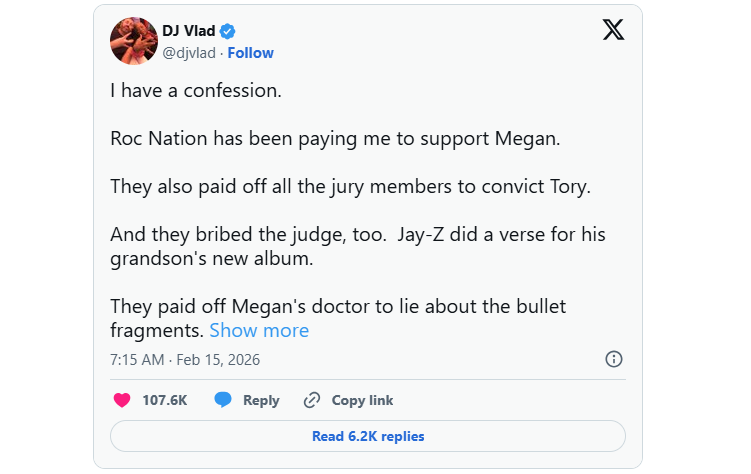 DJ Vlad sparks controversy with 'confession against Jay-Z and Tory Lanez