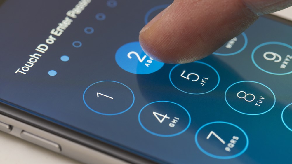 Enter password on an iPhone