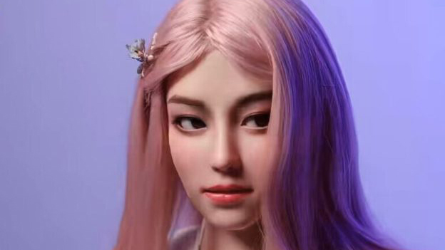 The face of a humanoid robot named Moya made by Droidup