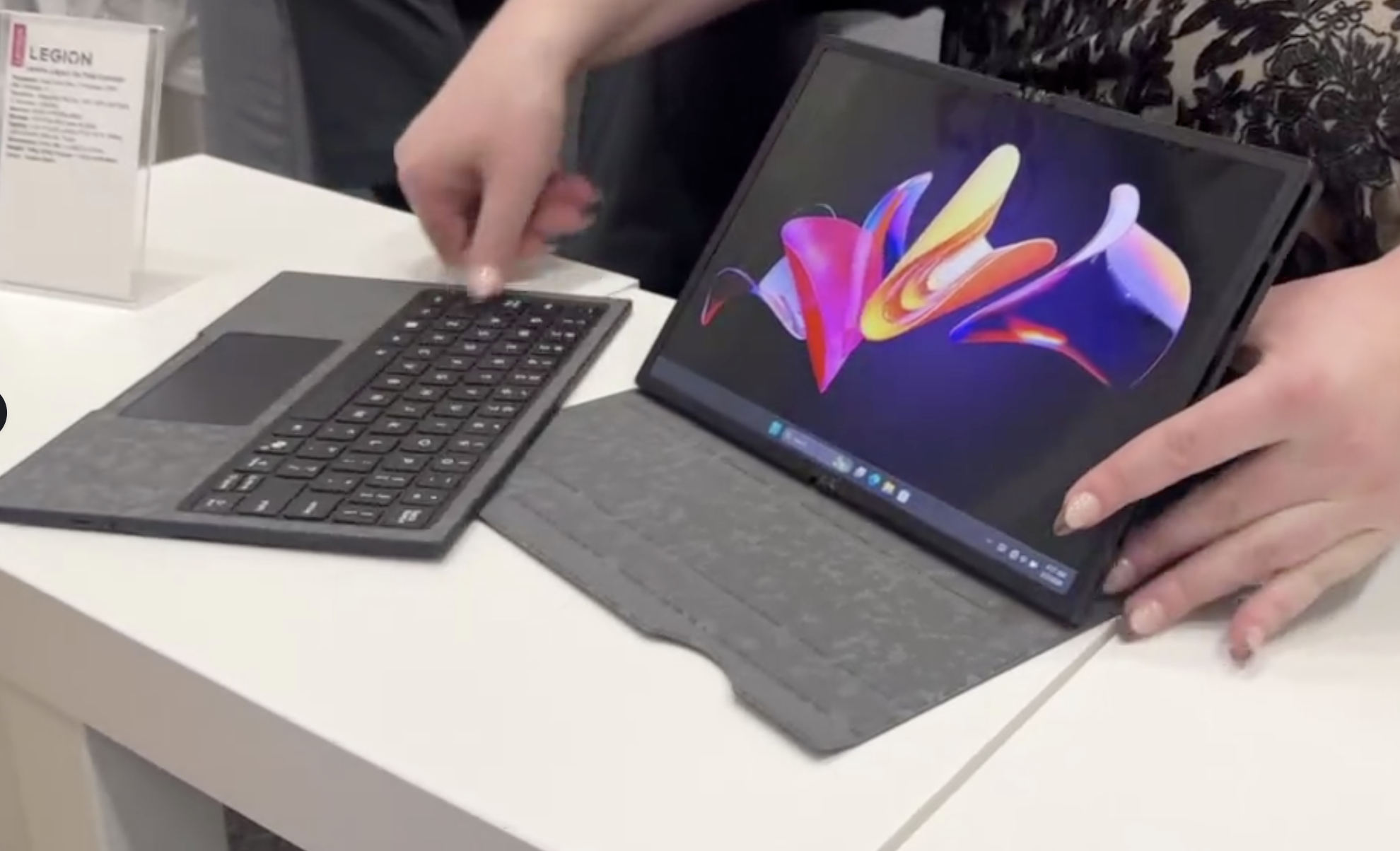 Photos of Lenovo concept laptops at MWC 2026