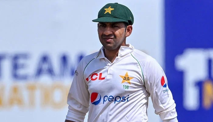 Pakistan's Sarfaraz Ahmed returns to the pavilion during a test match between Sri Lanka and Pakistan at the Galle International Cricket Stadium in Galle on July 17, 2023. – AFP