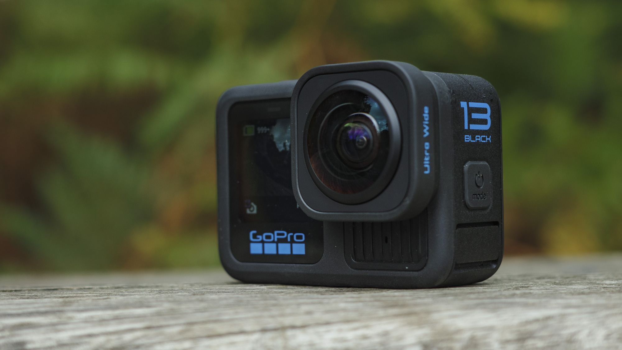 GoPro Hero 13 Black on wooden bench