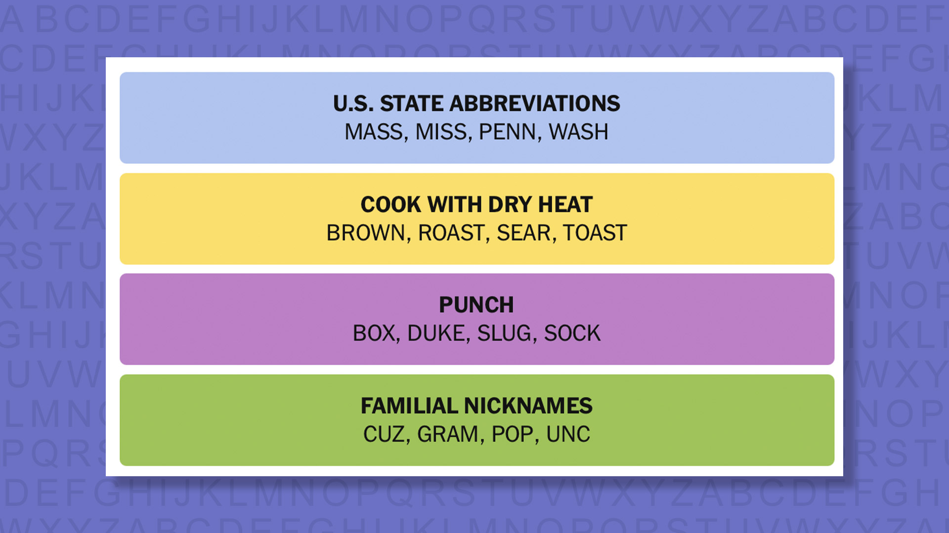 NYT Connections answers game 1003 on a purple background