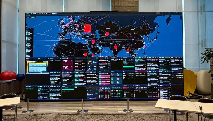 LED screens converted into a surveillance style monitor. - X/@IntCyberDigest