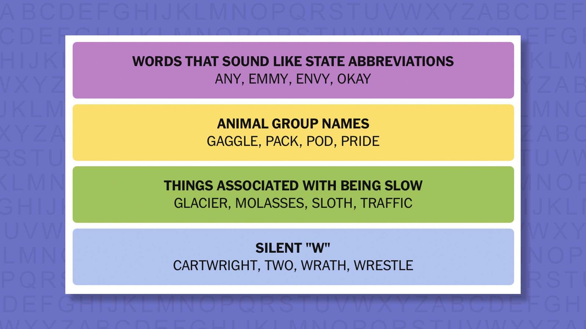 NYT Connections answers game 1009 on a purple background