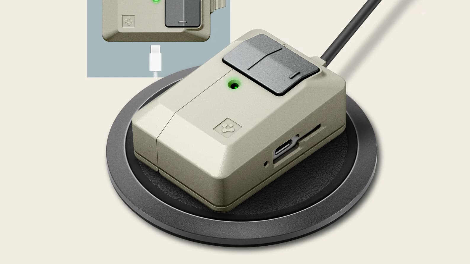 The Spigen Classic LS case for Apple AirPods Pro 3.