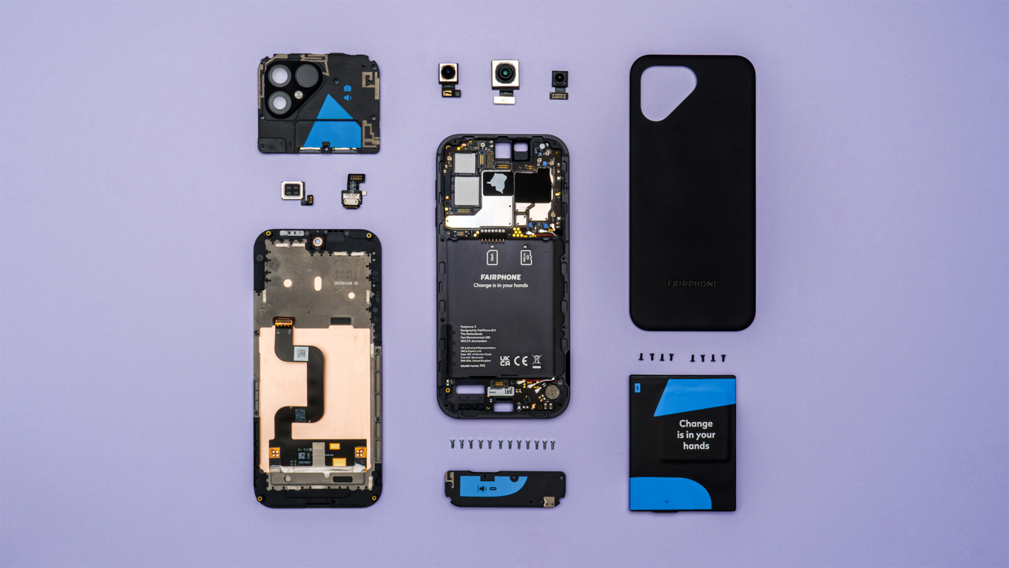 Press image of the Fairphone 5 enlarged view