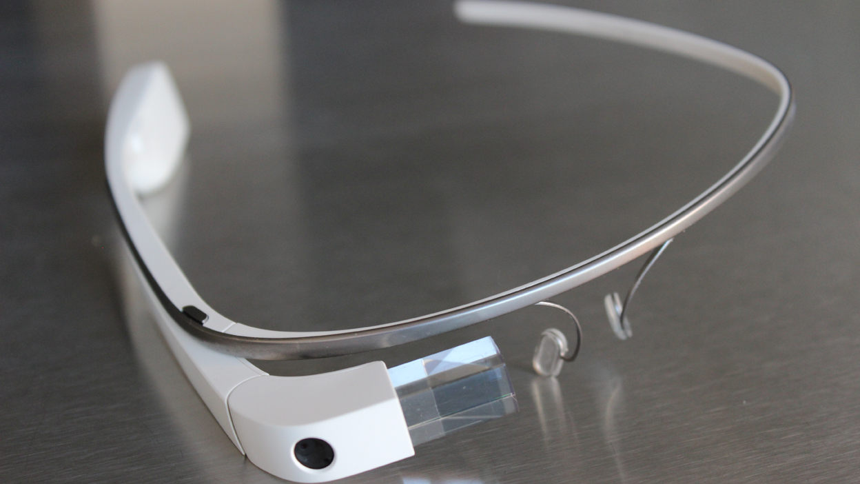 Google Glass headphones on a table