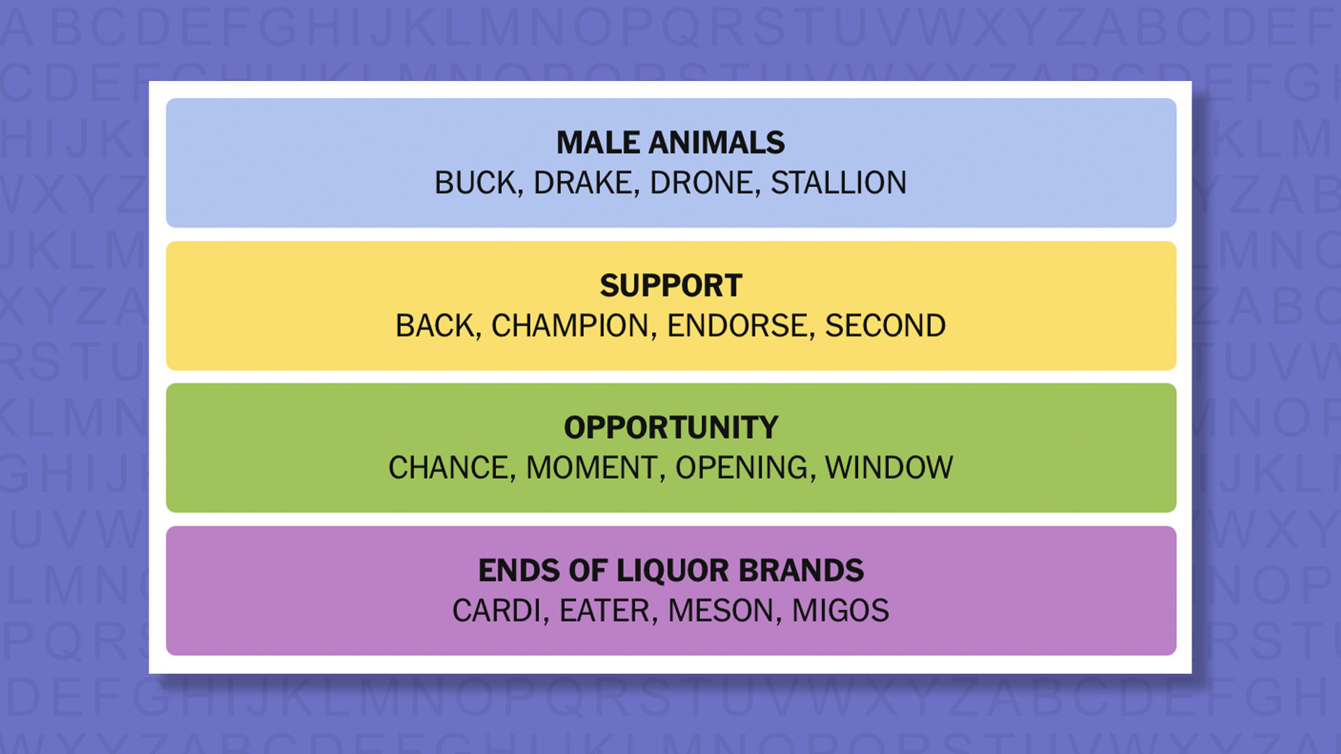 NYT Connections answers game 1026 on a purple background