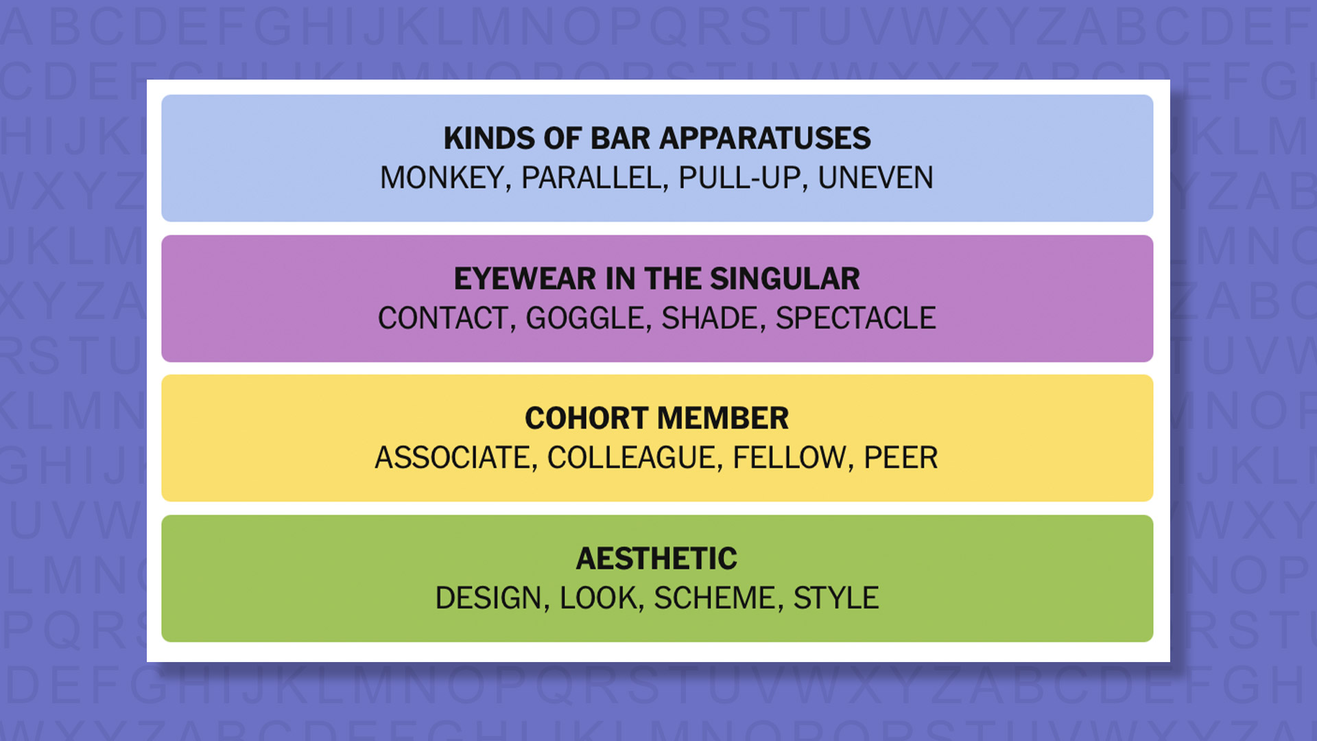 NYT Connections answers game 1032 on a purple background