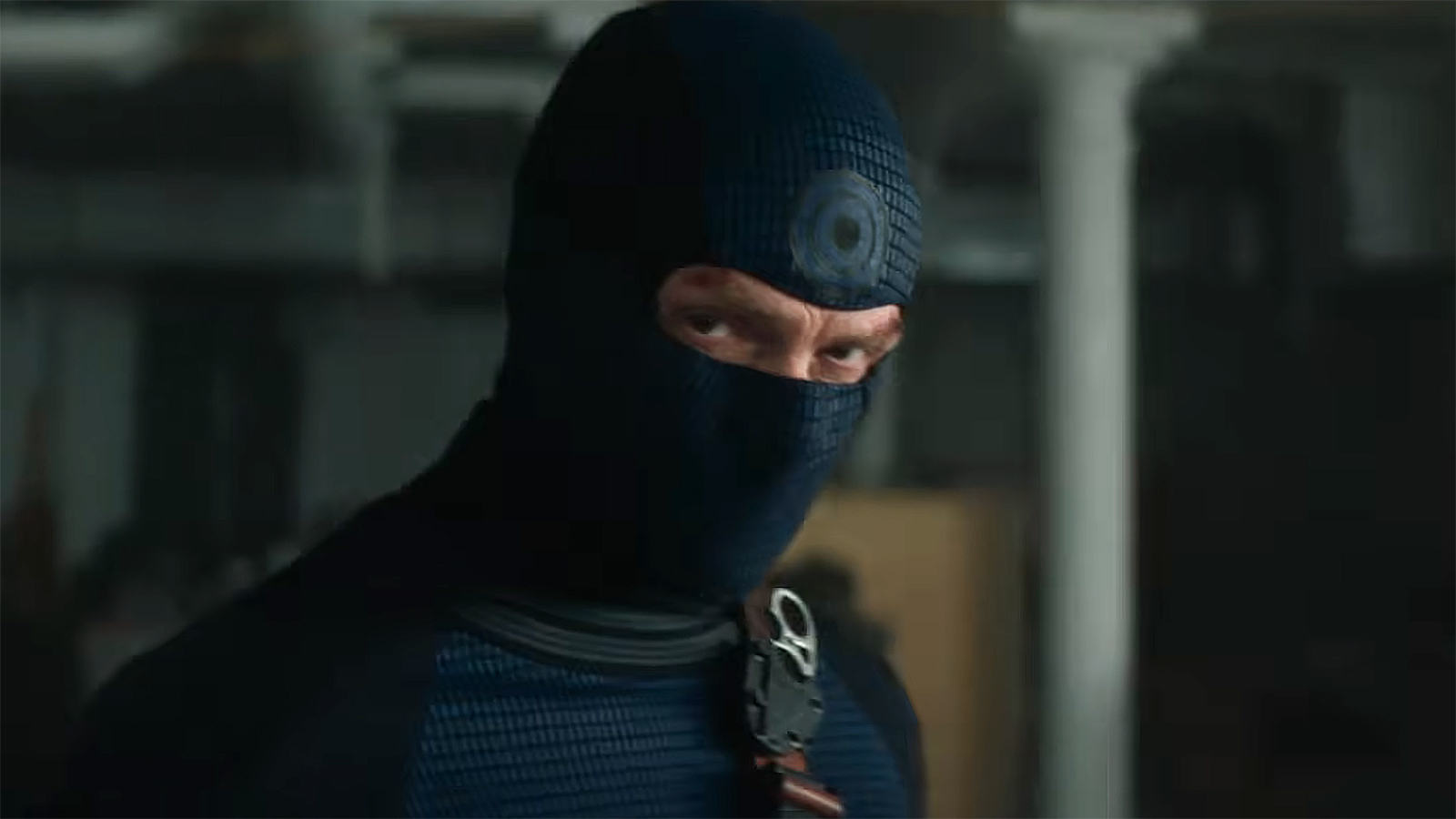 Bullseye looking at someone off camera in Daredevil: Born Again season 2