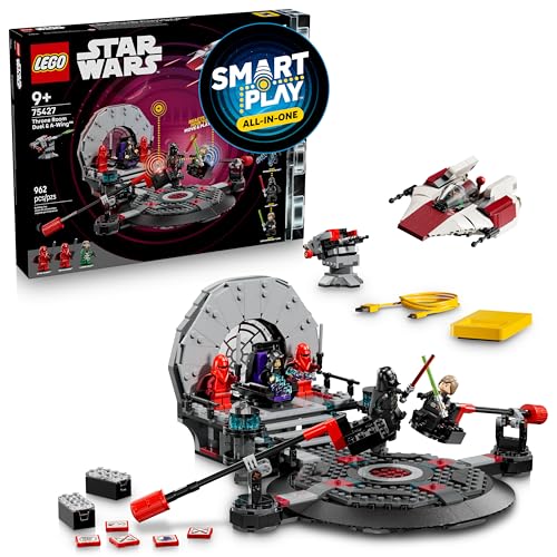 Lego Star Wars Smart Play: Duel in the Throne Room &amp; A-Wing Interactive Building Toy - All-in-One Game - React to How You Move and Play with a Smart Brick - Gift for Boys, Girls and Kids Ages 9 and Up - 75427