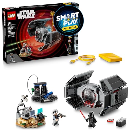 Lego Star Wars Smart Play: Darth Vader's Tie Fighter Interactive Building Toy - All-in-One Playset - React to How You Move and Play with a Smart Brick - Gift for Boys, Girls and Kids Ages 8 and Up - 75421