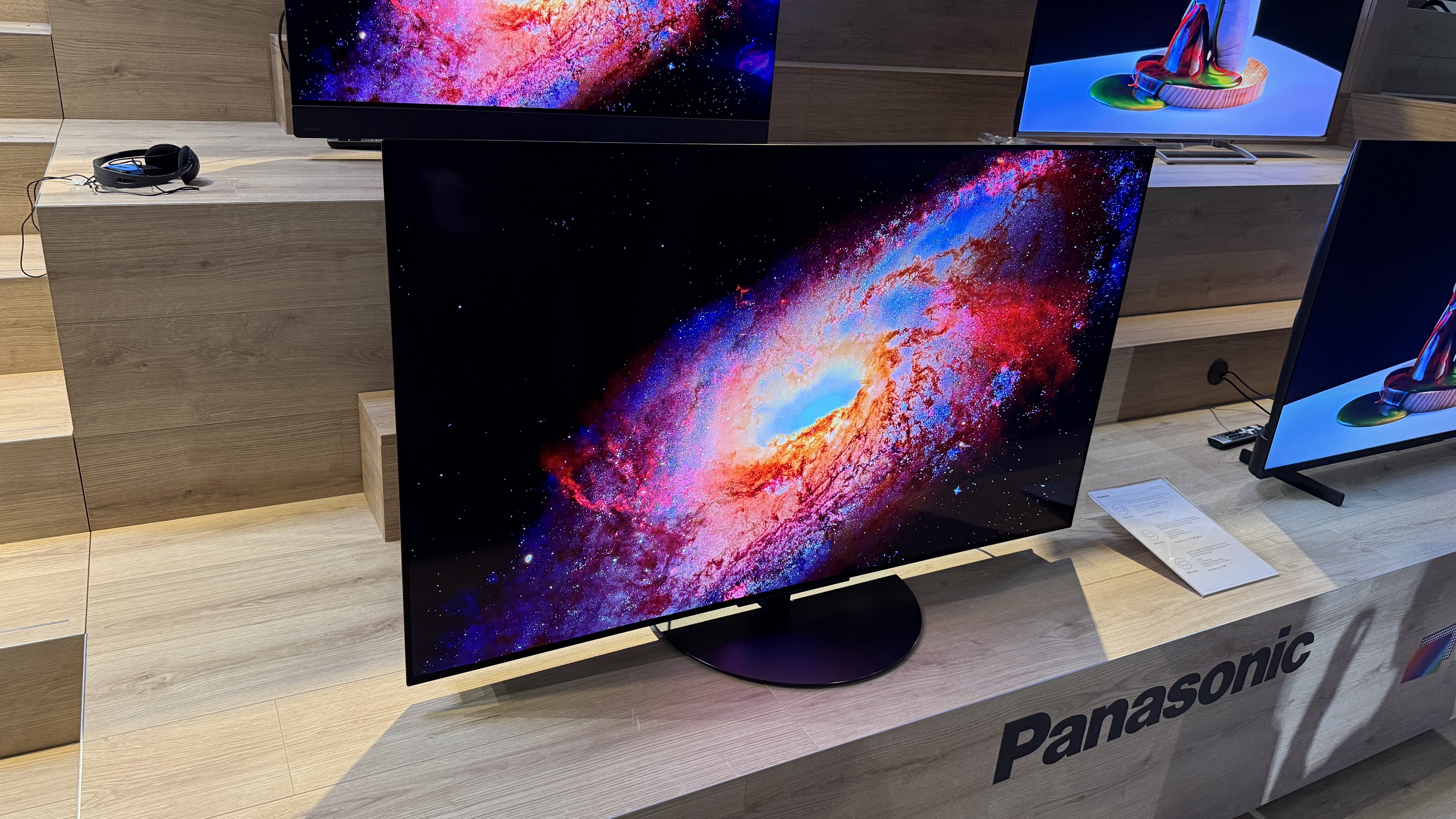 Panasonic Z86C shows colorful galaxy against deep space background