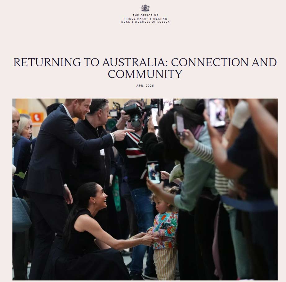 Prince Harry and Meghan Markle make their first statement from Australia