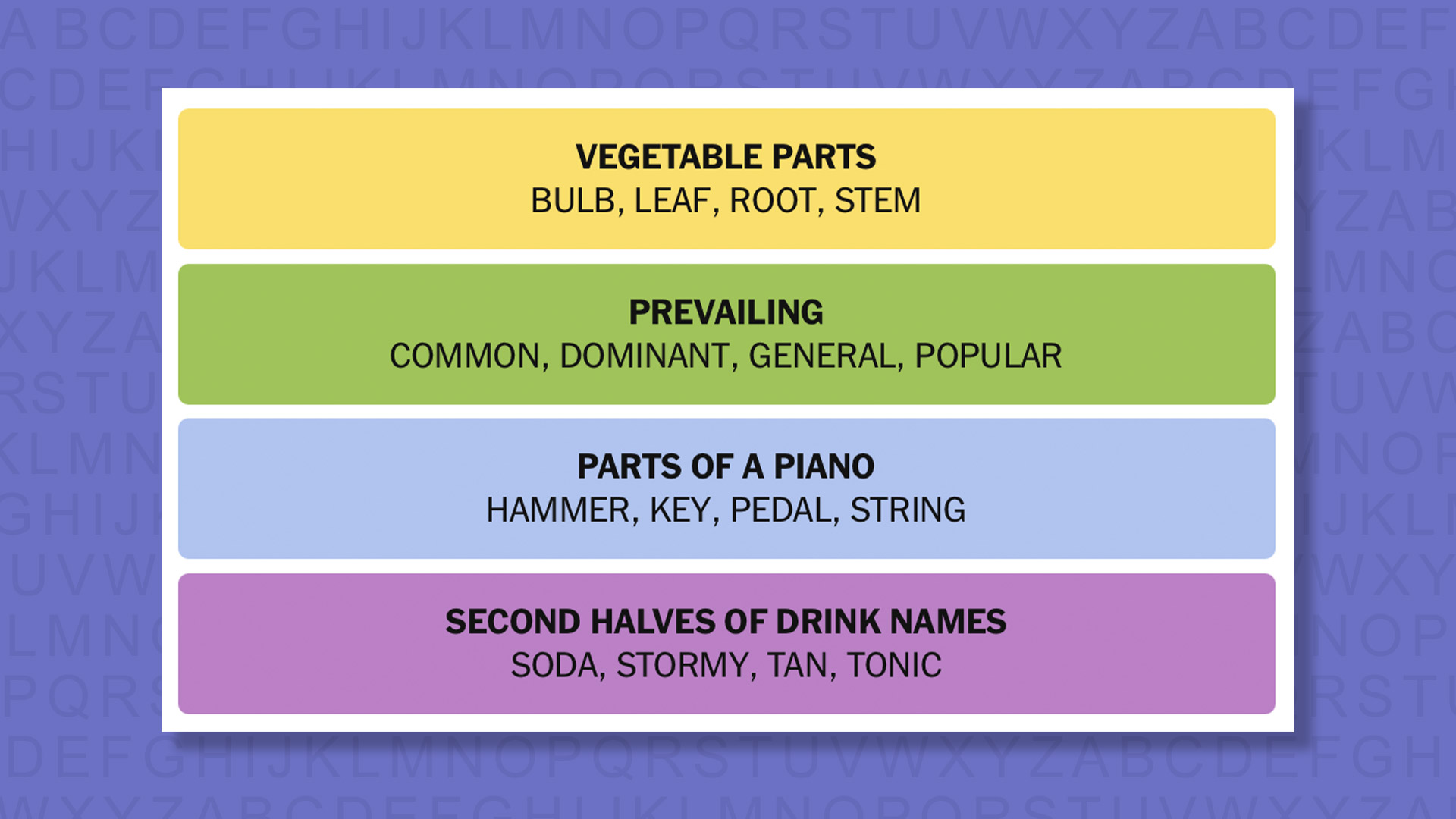 NYT Connections answers game 1041 on a purple background