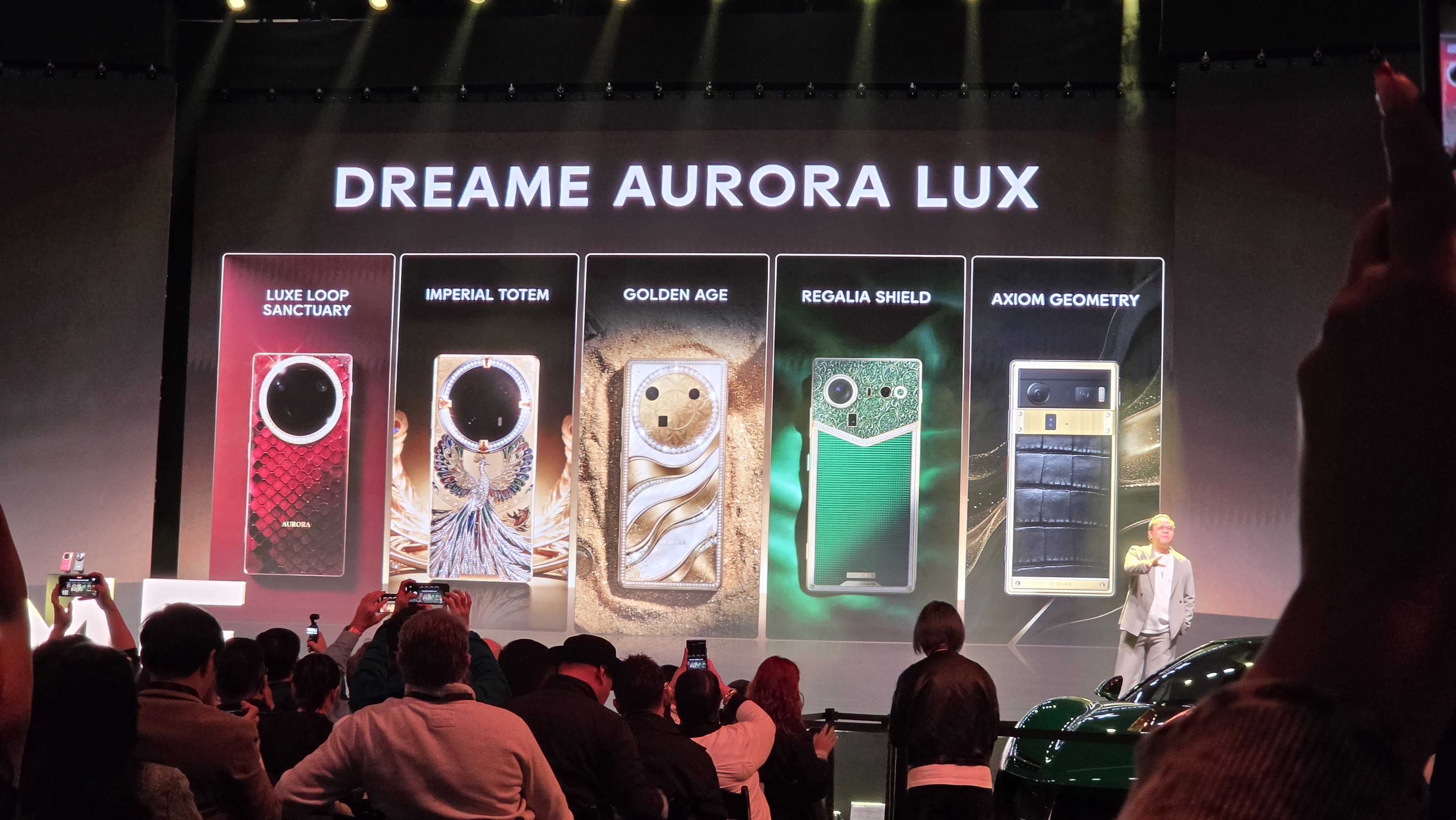 The Dreame Aurora smartphone on the Dreame Next stage