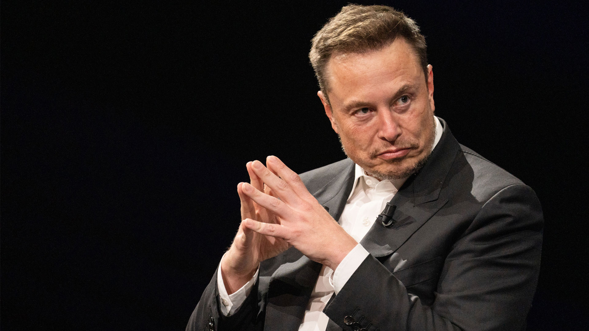 A photo of Elon Musk pensive