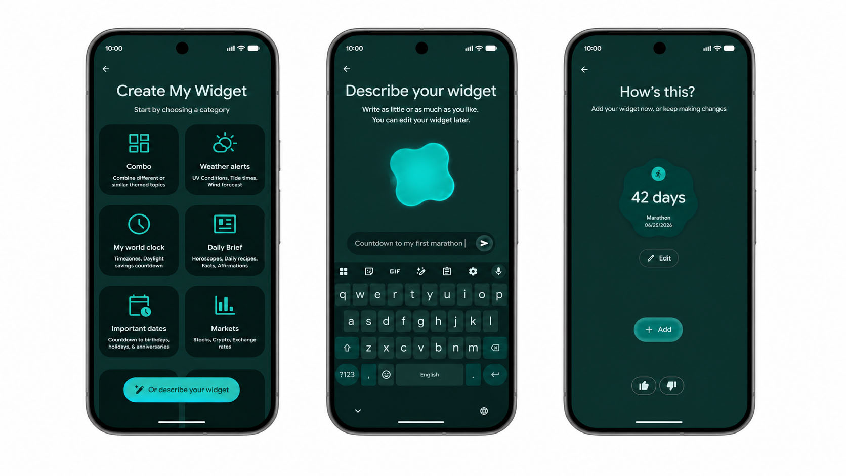 Creating Gemini widgets.