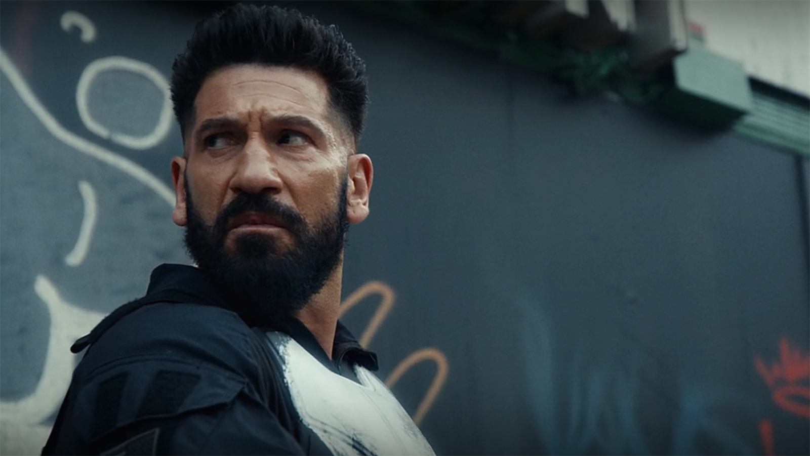 Frank Castle looking at someone off camera in The Punisher: One Last Kill