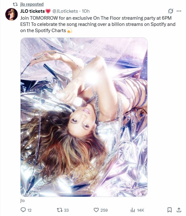 Jennifer Lopez celebrates a major milestone on On The Floor