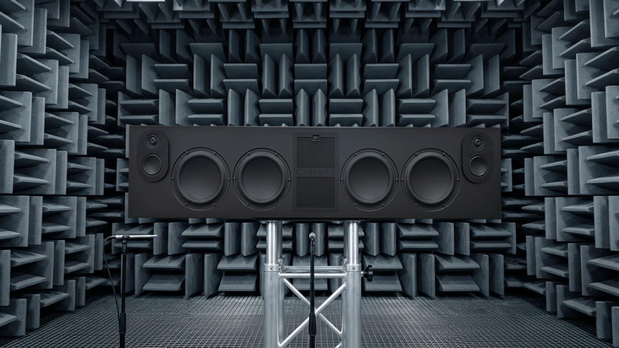 Canvas L soundbar discovered in an audio testing room