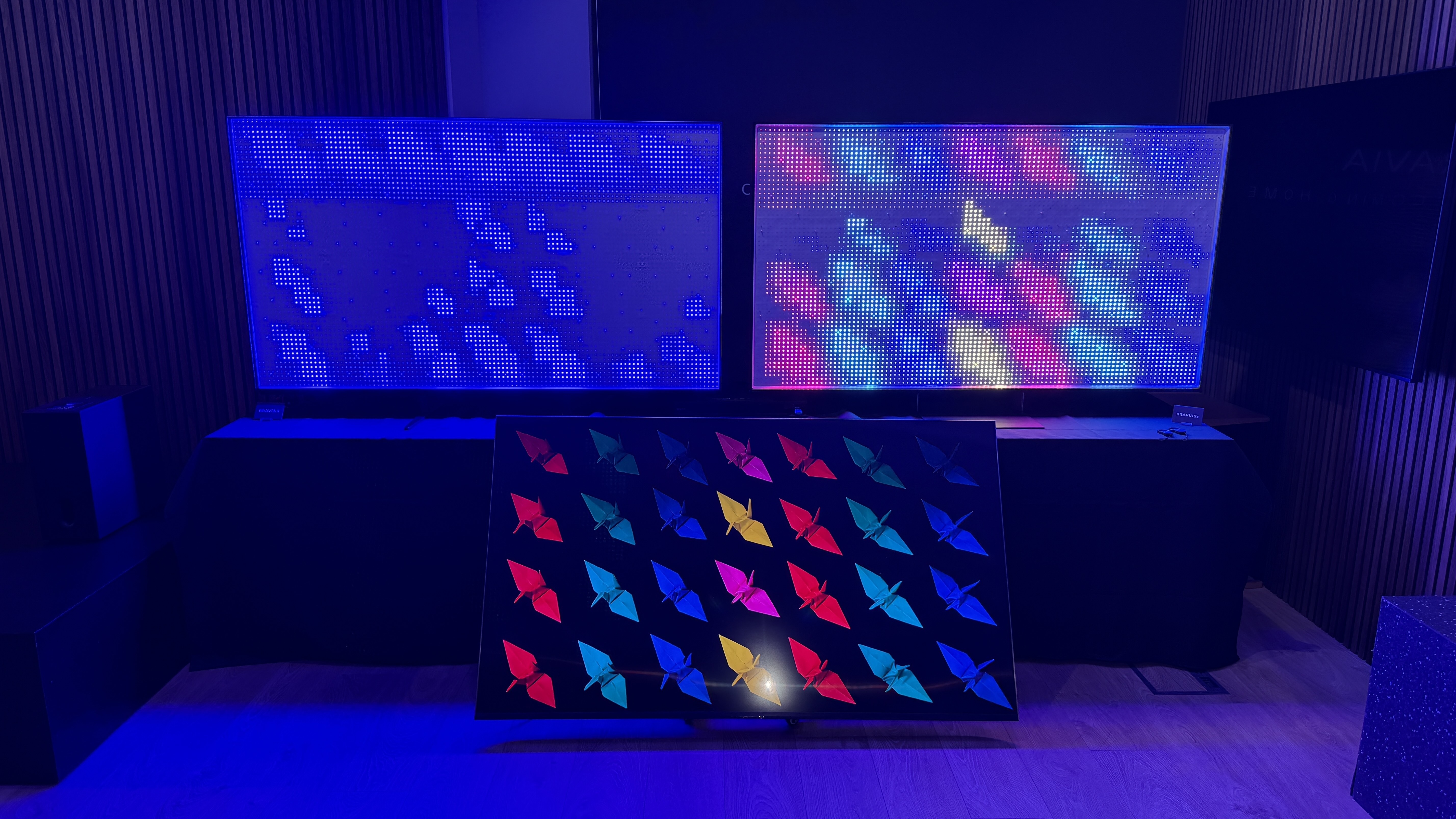 The backlight of the Sony Bravia 9 II TV is shown, without the pixels