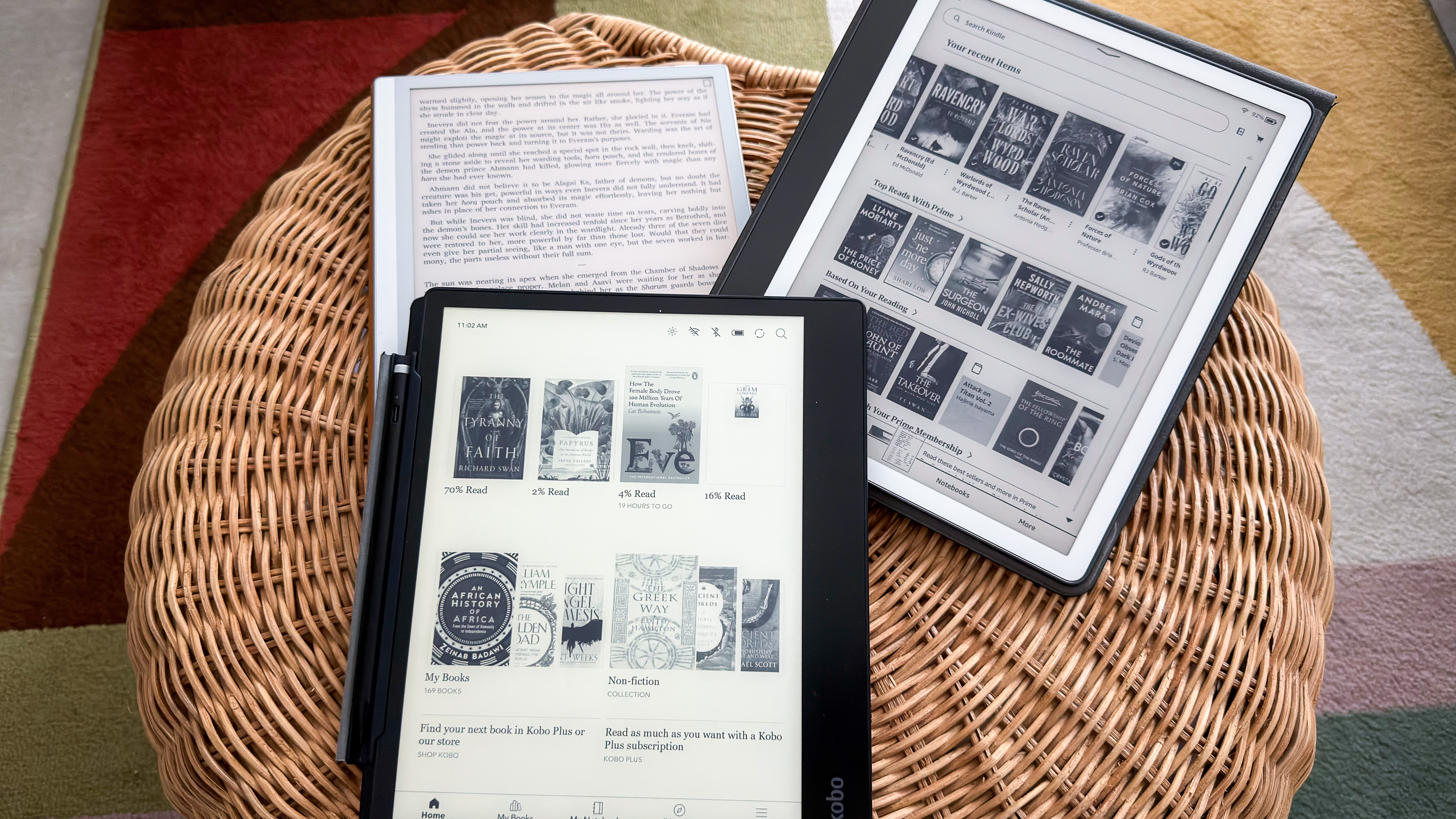 Kobo Elipsa 2E with Kindle Scribe 2024 and Boox Go 10.3 Gen II Lumi 2026